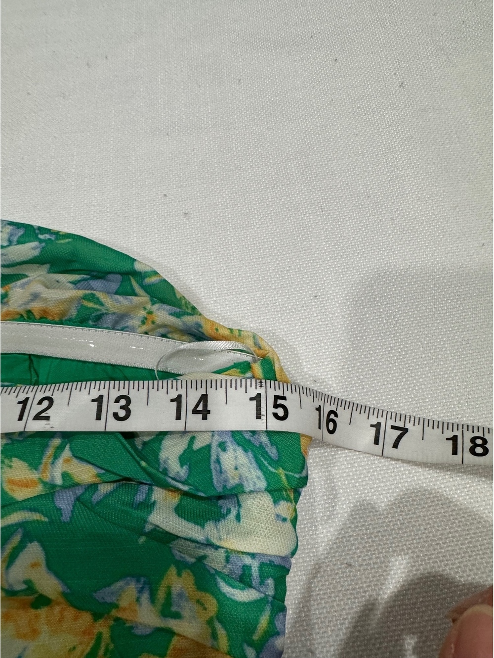 NWT Hello Molly Green Floral Strapless Ruched Bubble Hem Mini Dress Medium 6 - Picture 7 of 9